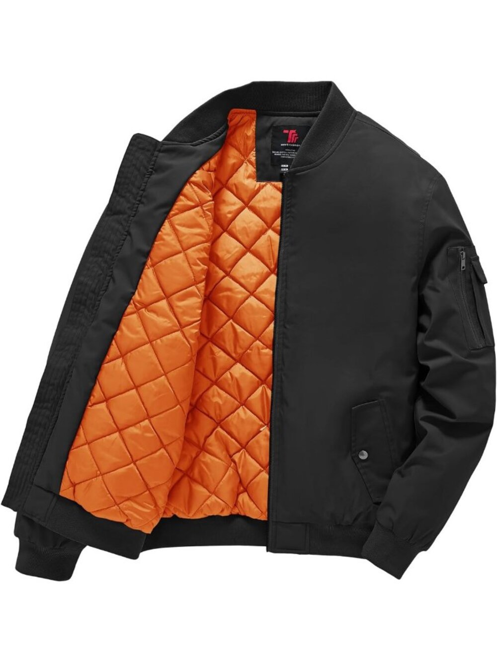 Men's Casual Bomber Jacket - Warm Windbreaker for Fall & Winter, Padded Coat